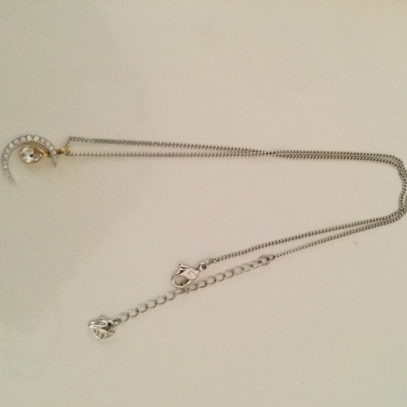 Swarovski Jewelry - Swarovski Moon raindrop pendant silver necklace